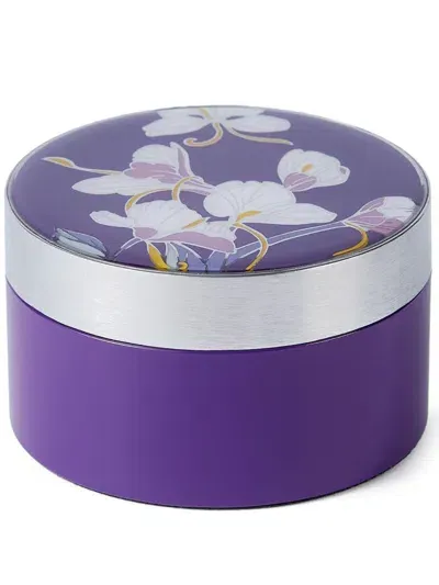 Shanghai Tang Ginger Flower Enamel Box In Purple