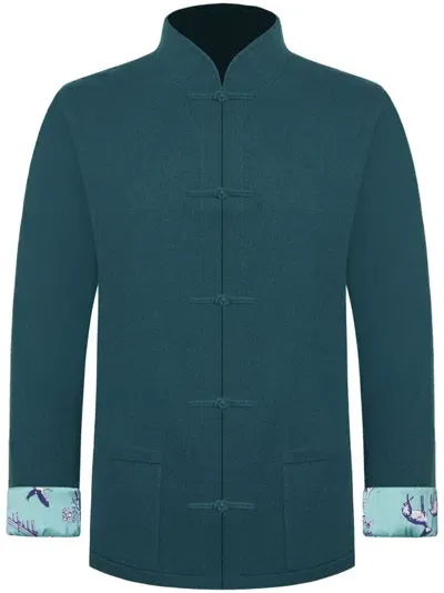 Shanghai Tang Mandarin Collar Jacket In Green