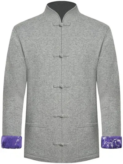 Shanghai Tang Mandarin Collar Jacket In Grey