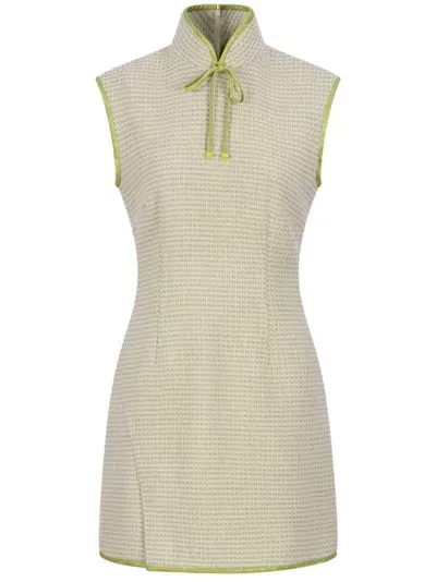 Shanghai Tang Sleeveless Qipao Dress In Neutrals