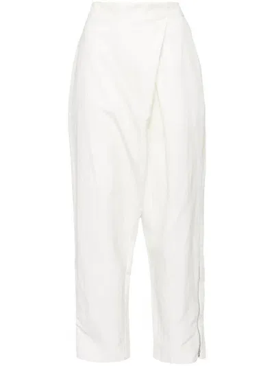 Shanshan Ruan Elasticated Waistband Trousers In Neutrals