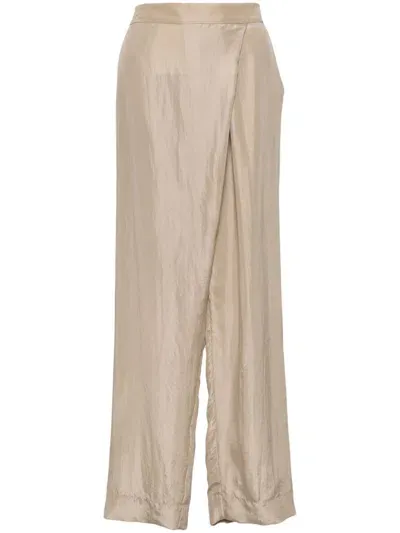 Shanshan Ruan Silk Trouser In Neutrals