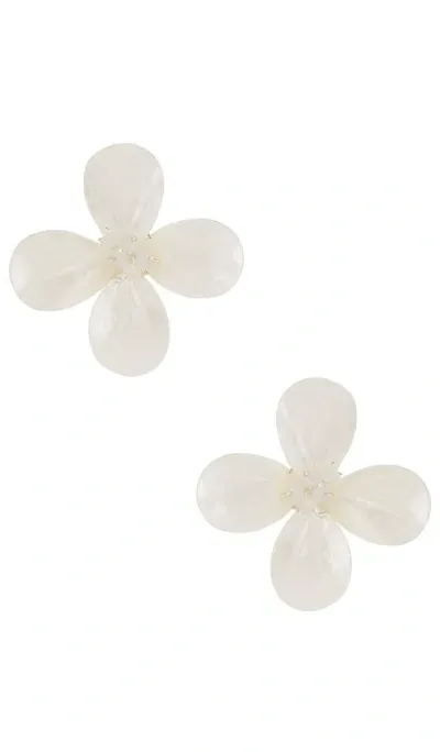 Shashi Coquina Earring In Blanc