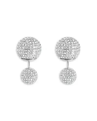 Shashi Embellished Ball Stud Earrings In Silver