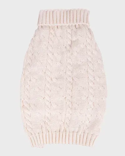 Shinola Cable-knit Pet Sweater In Ivory