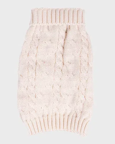 Shinola Cable-knit Pet Sweater In Ivory