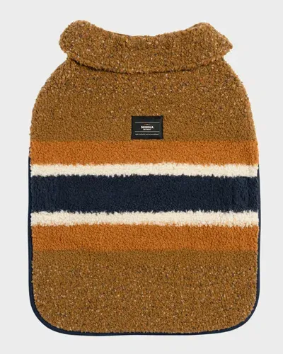 Shinola Striped Sherpa Pet Coat In Brown