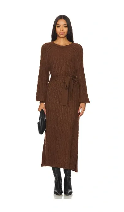 Show Me Your Mumu Barb Sweater Dress In Chocolate