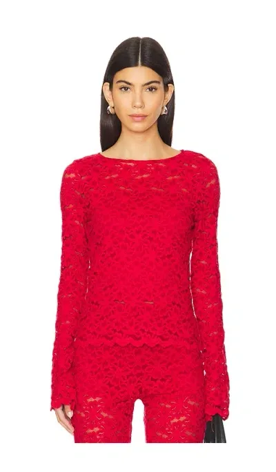 Show Me Your Mumu Bowie Top In Radiant Red