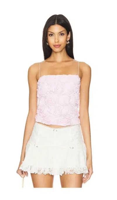 Show Me Your Mumu Tanya Top In Rosette Mesh Pink