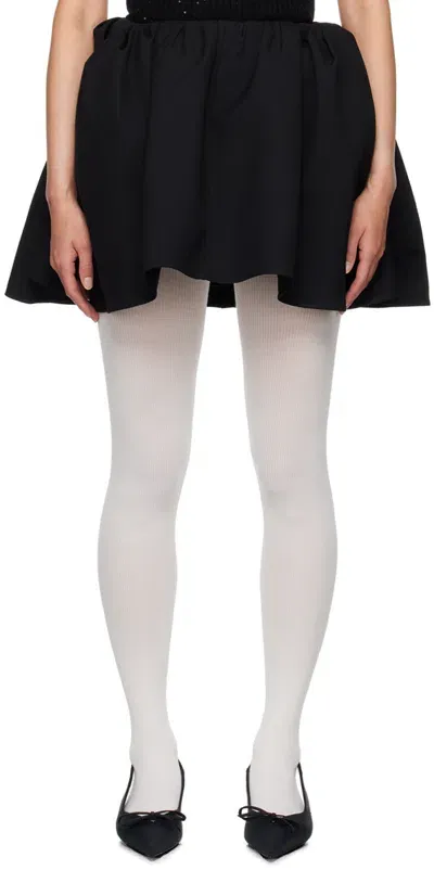 Shushu-tong Black Bowknots Miniskirt In Ba100 Black