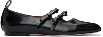 Shushu-tong Black Double Bow Mary Jane Ballerina Flats