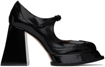 Shushu-tong Black Oxford High Heels In Ba100 Black