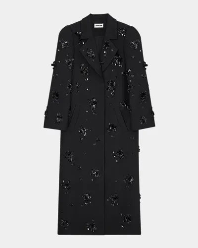 Shushu-tong Oversized Embellished Coat In Black