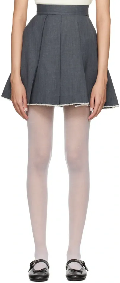 Shushu-tong Ssense Exclusive Gray Miniskirt In Gr100 Grey