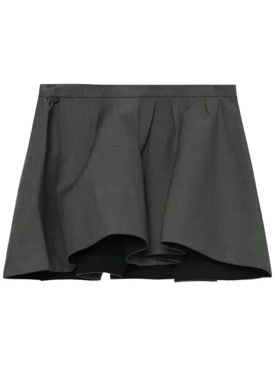 Shushu-tong Voluminous Mini Skirt In Grey