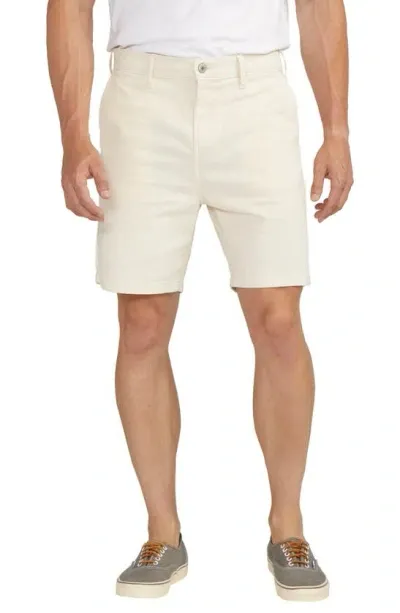 Silver Jeans Co. Relaxed Fit Twill Painter Shorts In Chalk