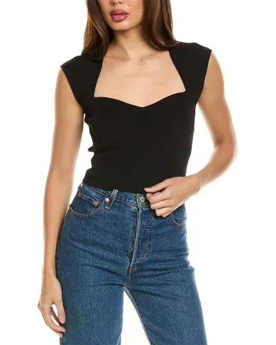 Simkhai Abia Cropped Tee Midnight S In Black