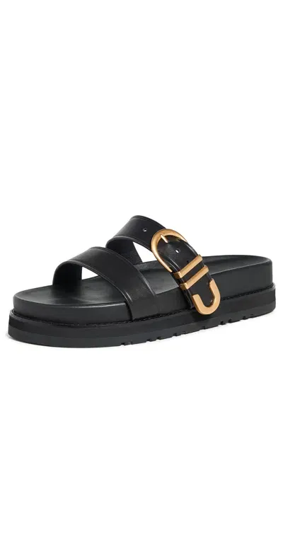 Simkhai Aida Buckle Sandals Black