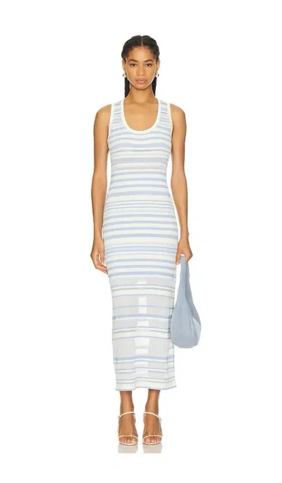 Simkhai Women's Ander Stripe Maxi Dress In French Blue Stripe