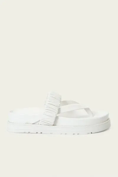 Simkhai Ari Ruched Elastic Slide In White