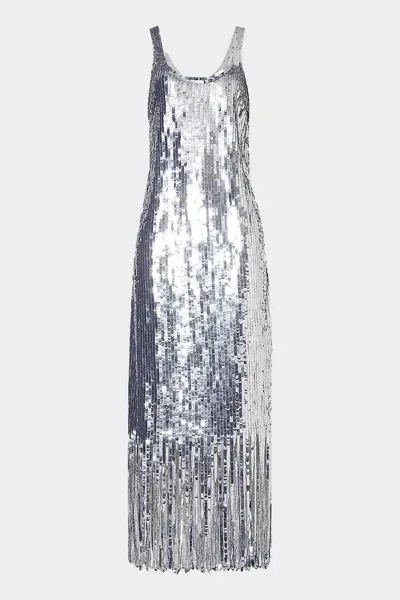 Simkhai Ayala Gown In Silver In Black