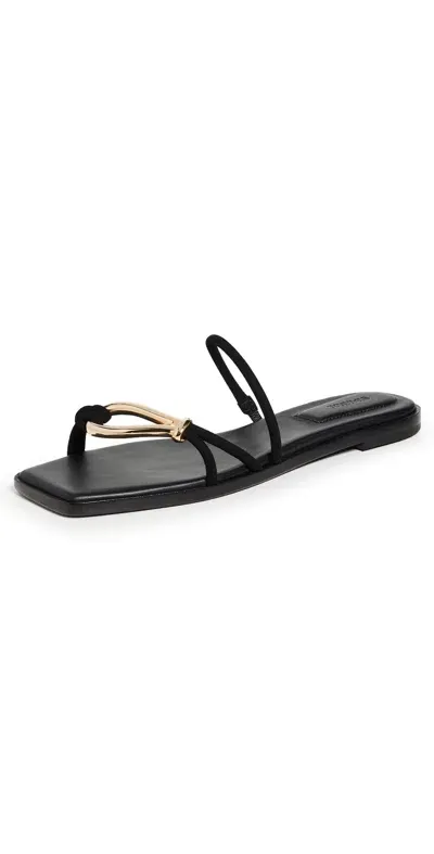 Simkhai Love Knot Flat Sandals Black