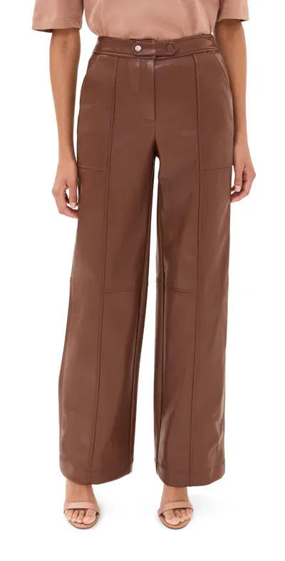 Simkhai Mackenzie Straight Leg Pants Chestnut In Brown