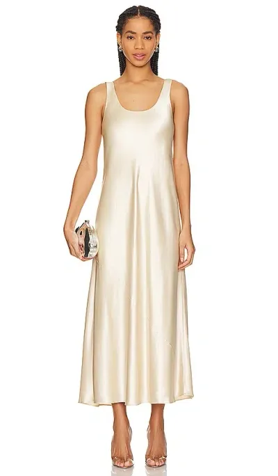 Simkhai Rania Maxi Slip Dress In Champagne