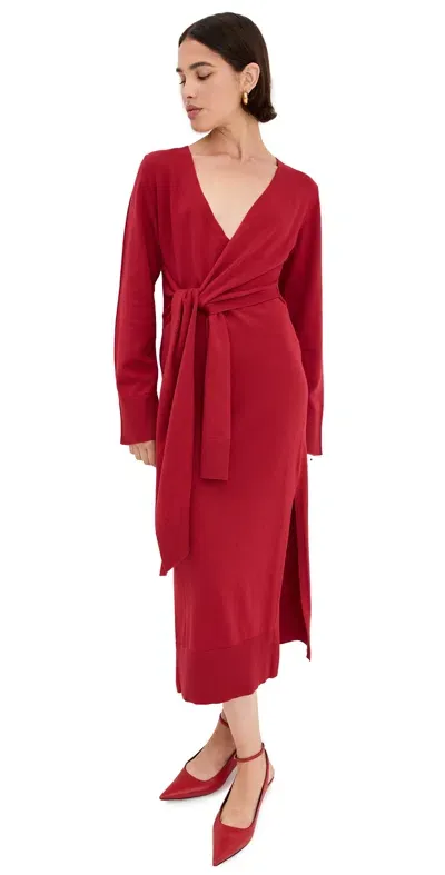 Simkhai Skyla Wrap Dress Rouge