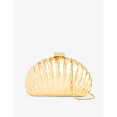 Simkhai Monet Shell Clutch In Gold