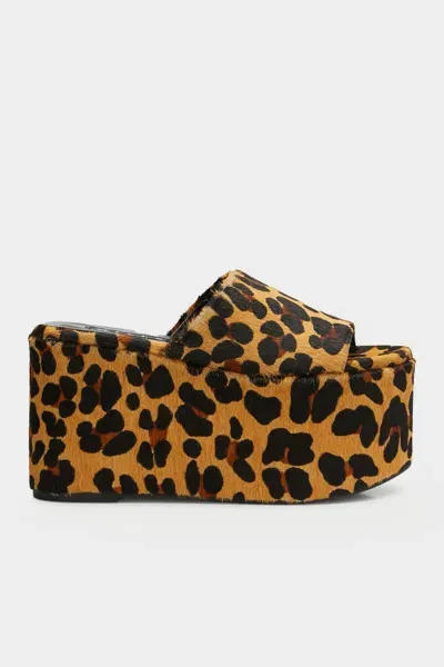 Simon Miller Blackout Slide Platform In Cheetah Scramble In Brown