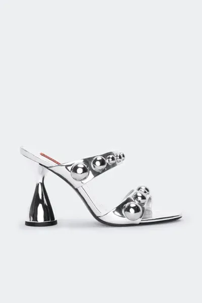 Simon Miller Dome Stud Verner Heel In Silver In White