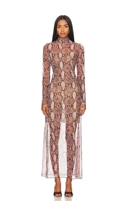 Simon Miller Zesty Mesh Dress In Snake Print