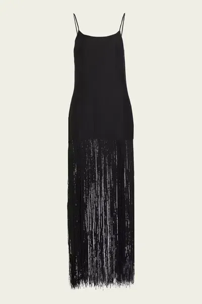 Simon Miller Zodiac Fringe Gown In Black