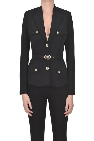 Simona Corsellini Crepè Blazer In Black