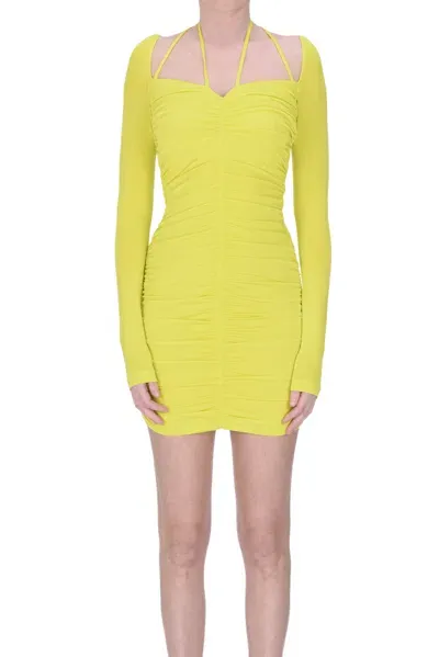 Simona Corsellini Draped Jersey Dress In Lime