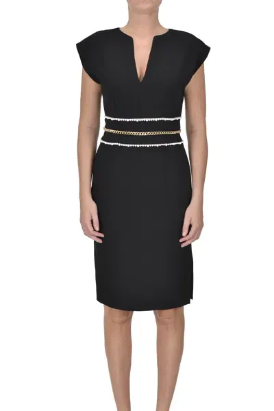 Simona Corsellini Embellished Sheath Dress In Black