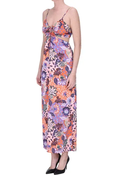 Simona Corsellini Satin Slip Dress In Multicoloured