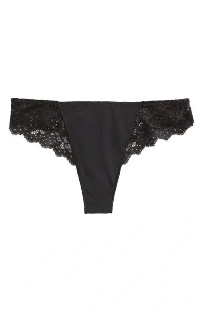 Simone Perele 'caresse' Lace Tanga Briefs In Black