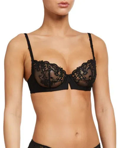 Simone Perele Saga Non-padded Lace Demi Bra In Black