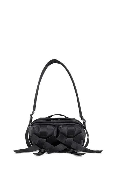 Simone Rocha Beaded Classic Bow Crossbody Bag In Black