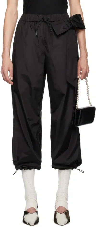 Simone Rocha Strap-detail Cropped Trousers In Black