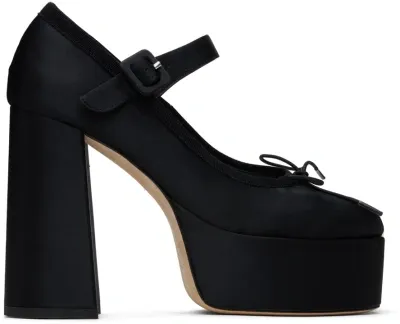 Simone Rocha Black Heart Toe Platform Heels