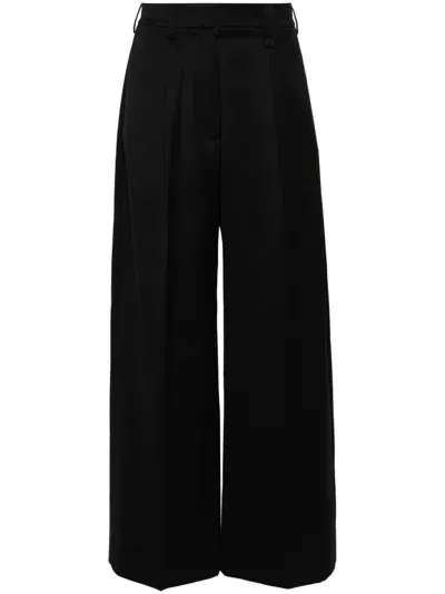 Simone Rocha Grain De Poudre Palazzo Pants In Black