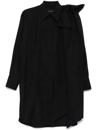 Simone Rocha Bow-detail Shirt In Black