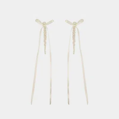 Simone Rocha Bow Ribbon Drip Earrings In Not Applicable