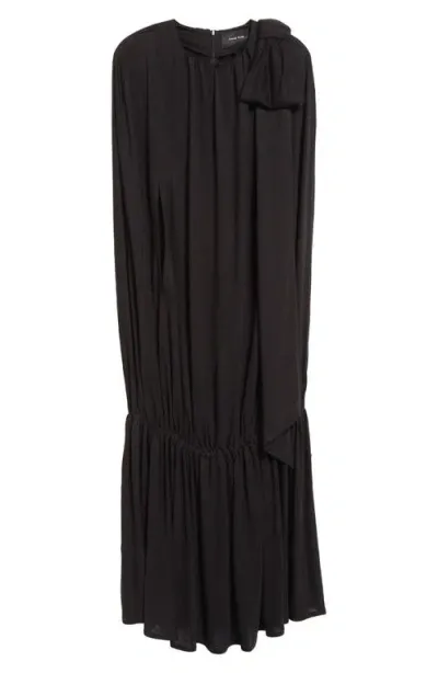 Simone Rocha Cascade Bow Shoulder Dress In Black