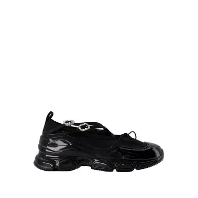 Simone Rocha Classic Criss Cross Tracker Sneakers - Pvc - Black