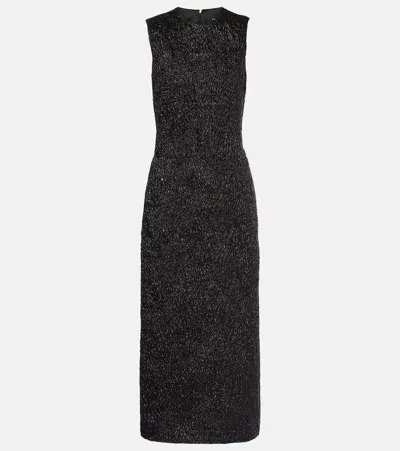 Simone Rocha Cloqué Midi Dress In Black